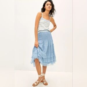 Anthropoloige‎ Maeve Tulle Midi Skirt